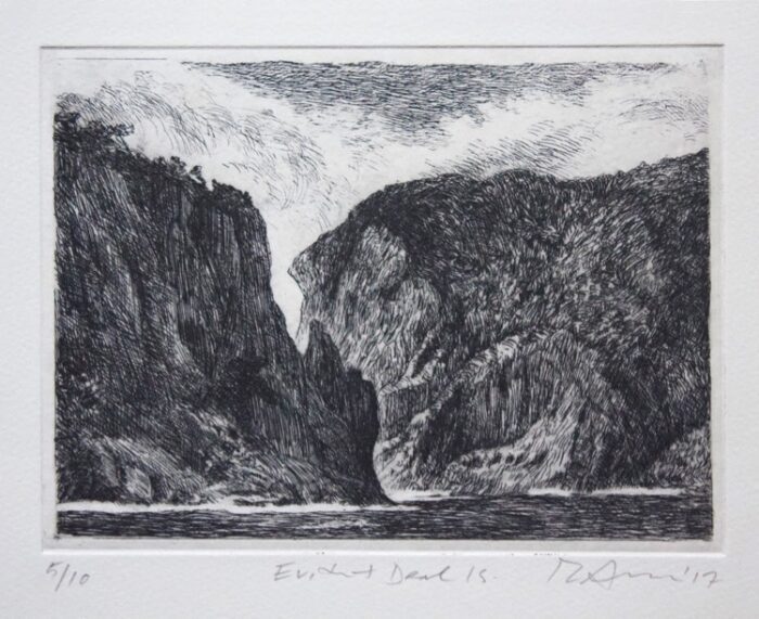 Rick Amor Erith and Deal Islands, 2017 Etching 150x200 $3,000