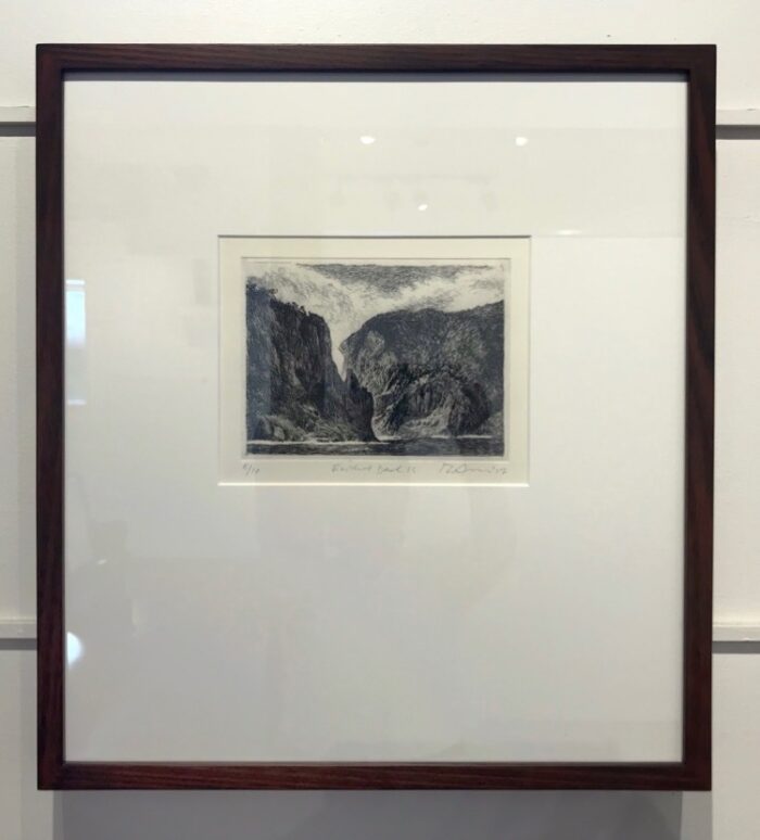 Rick Amor Erith and Deal Islands, 2017 Etching framed