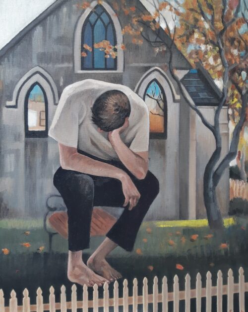 Steve Lopes Churchyard Sleeper, Queenscliff 76x61cm