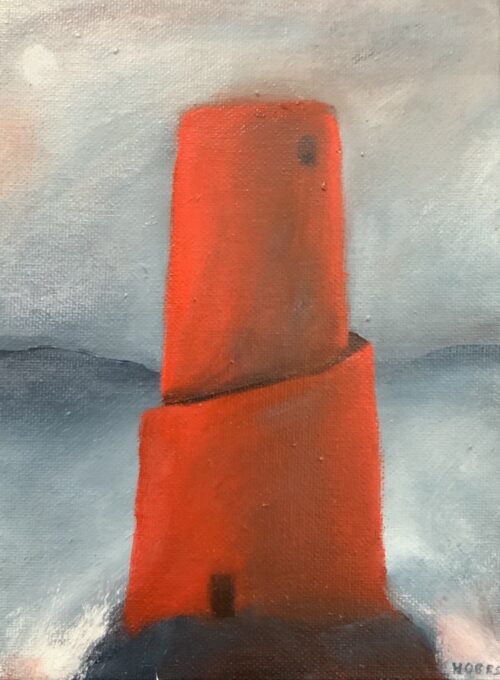 Leigh Hobbs Red Tower Oil on board 15x20cm $790