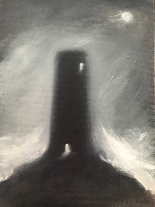 Leigh Hobbs Tower in a Storm Oil on board 15x20cm $790