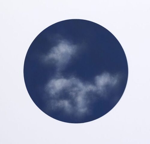 Anita Iacovella cloud aura_Pastel Conte Acrylic on silicon carbide paper 21cm diameter_2021 (1)