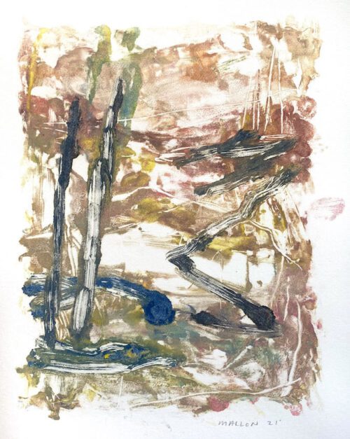 Brett Mallon Mt. Mountain Size- 8 x 12” Medium- Monotype Year- 2021Brett Mallon Slow Mover Size- 8 x 12” Medium- Monotype Year- 2021 $590