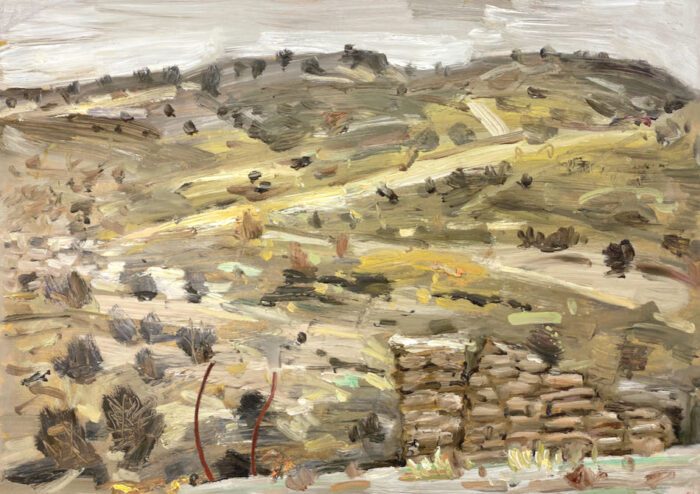 Steve Lopes Dray Track, 32 x 45cm, oil on board, $2400