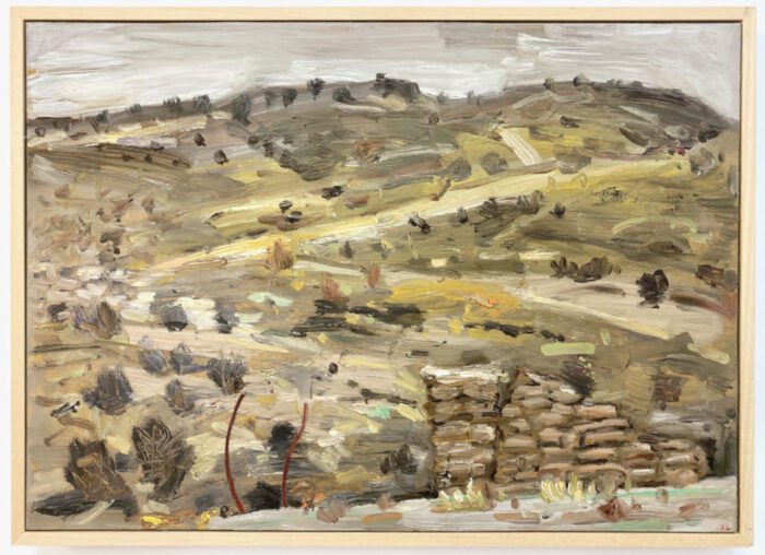 Steve Lopes Dray Track, 32 x 45cm, oil on board, $2400f