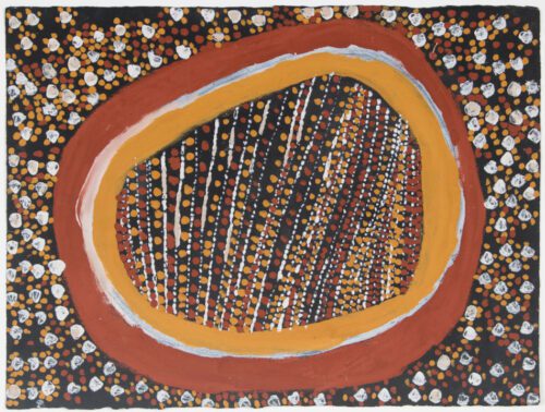 Conrad Kamilowra Tipungwuti Kulama (3) ochres on paper 56 x 76cm $1100