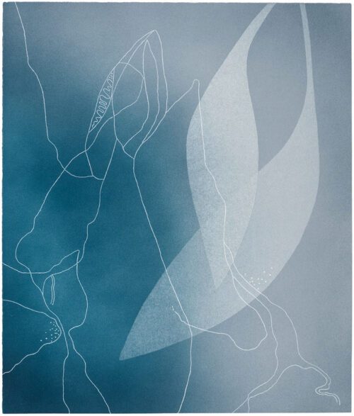 Melissa Smith Lake Whispers #1 2021 intaglio collagraph and stencil 45x38cm $830