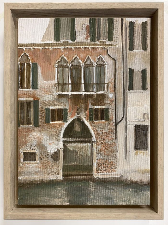 SOLD Soula Mantalvanos ⁨Rio dei Barcaroli⁩ ⁨Venice⁩ ⁨Italy⁩ 2022 oil on linen 21 x 30cm $1090 f (1)