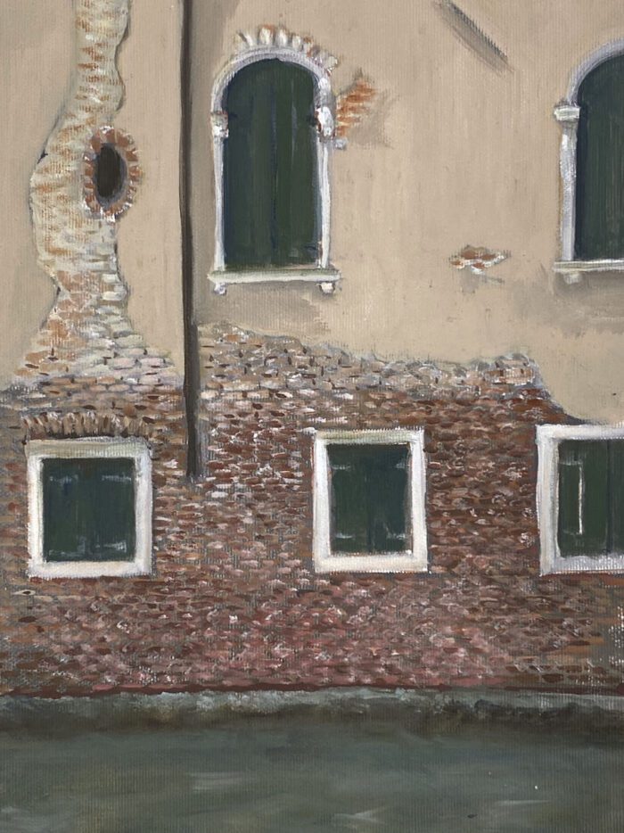 Soula Mantalvanos Rio della Misericordia Venice 2022 oil on linen 21 x 30cm $1090 framed