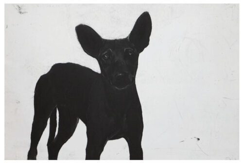 Almost human? Exactly dog. 2014 etching, engraving, aquatint and roulette 58 x 87cm Edition 20 $2250 uf.png