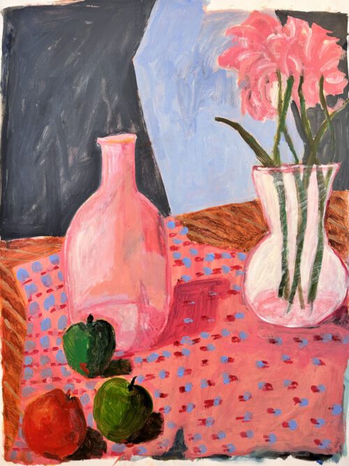 Moli Carew ‘The Table is Set’ 75 x 95 cm approx acrylic on arches Paper $1,850