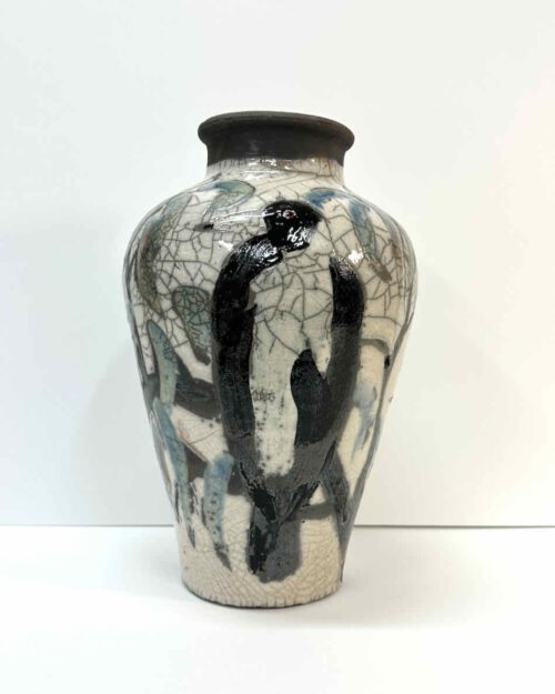 Philip Davey Magpie 36 x 20cm raku ceramic $2,200 -02