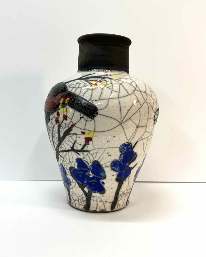 Philip Davey Whip Bird 34 x 24cm raku ceramic $2,200 -06