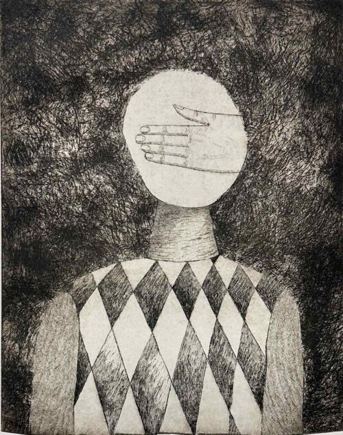 Jiri Tibor Novak Arlequin aquatint etching 26 x 20.5cm edition of 5 image