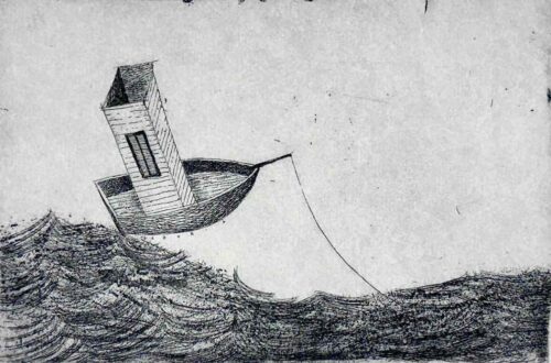 Jiri Tibor Novak Boat etching 11 x 17cm Edition of 30 image