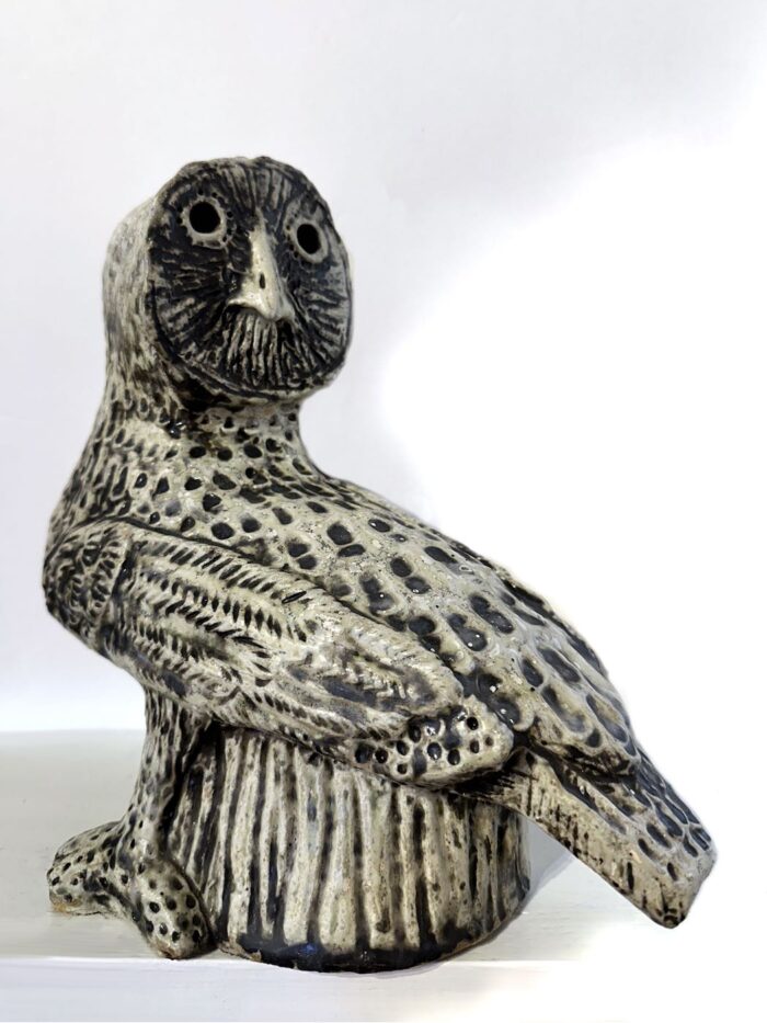 Philip Davey Owl 133 stoneware 23 x 23 x 13cm $1,650