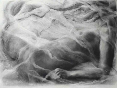 Marketa Kemp Life drawing 7 charcoal on Arches hot press watercolour paper 76 x 56cm $2,450 f