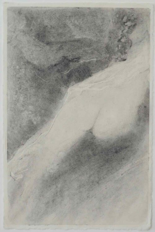 Marketa Kemp Monotype 1 ghost etching ink on Japanese Okawara paper 38 x 25 cm $1,000 f