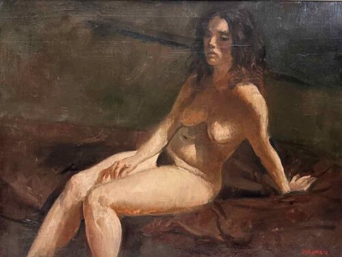 Rick Amor Montsalvat Nude (Rachel) 2006 oil on linen 42 x 56cm $20,000 f (1)