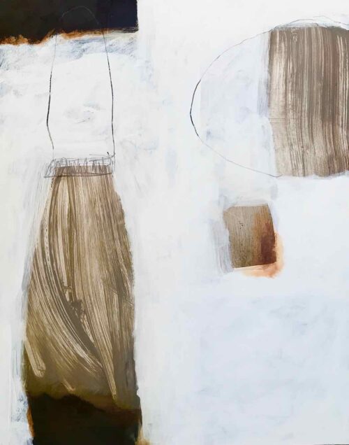 Charlotte Ivey Nova Altitudo 2024 60.5 x 76cm Acrylic, oil and graphite on wooden board $1,450