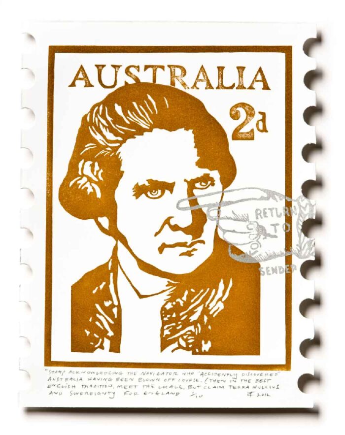 Stamp acknowledging the Navigator who accidentally discovered Australia…etc