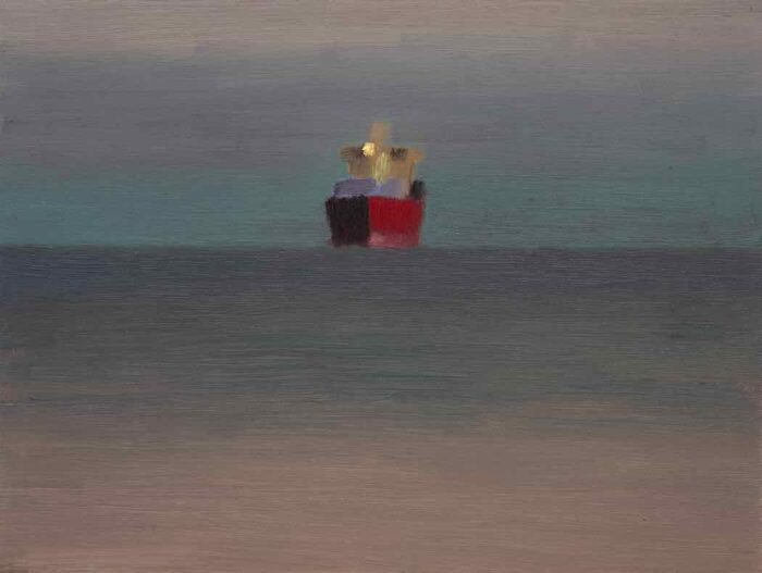 Jim Pavlidis Red Ship 30.5 x 40.5cm $2,100 f