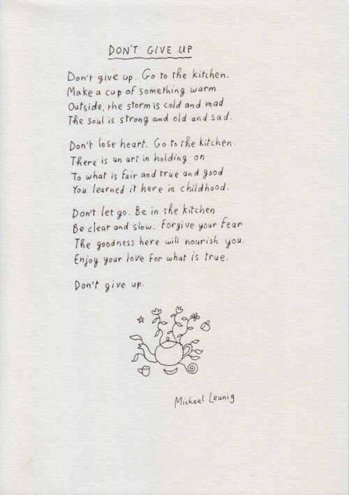 Michael Leunig Don't Give Up 2024 ink on paper 29.7 x 21cm $1,700