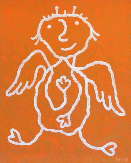 Michael Leunig Angel 2024 acrylic on wood 50 x 40 $4,500 f