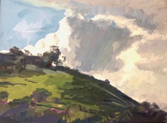 David Moore Hilside, Sutton Grange Gouache $1,900