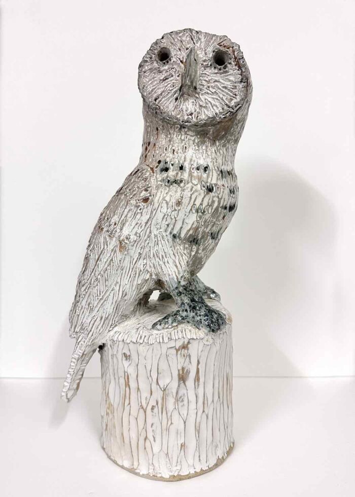 Philip Davey Owl 153 23(h) x 23(w) x 13(d)cm stoneware $1,650