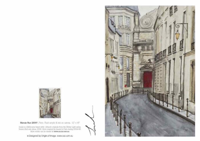 Queenscliff Gallery Greeting Card Paris by Soula Mantalvanos