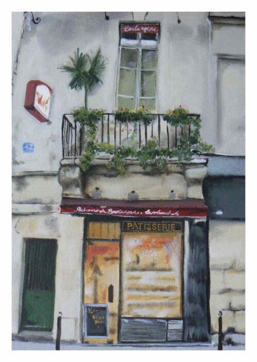 No 42 Rue Dauphine, Saint-Germain ,Paris 2007. Oil on linen 40 x 30cm