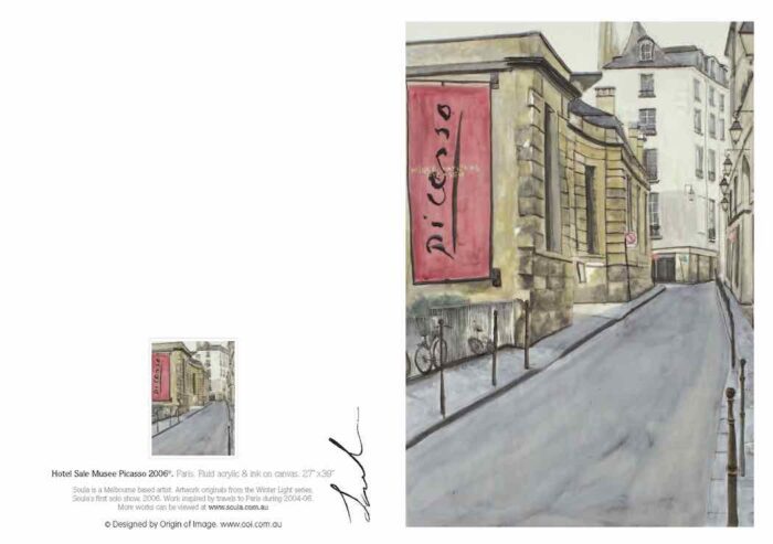 Queenscliff Gallery Greeting Card Paris by Soula Mantalvanos