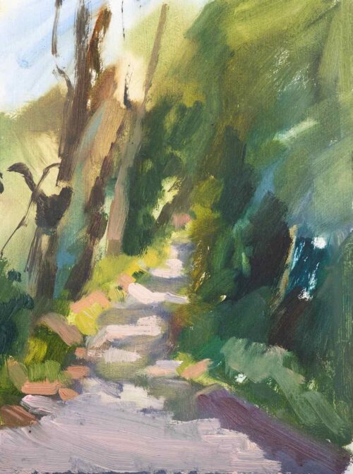 Lana Daubermann French Lane 1 oil on MDF 20 x 15 cm $595 framed