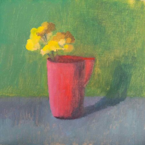 Lana Daubermann Little Red Jug oil on plywood 25 x 25 cm $845 framed