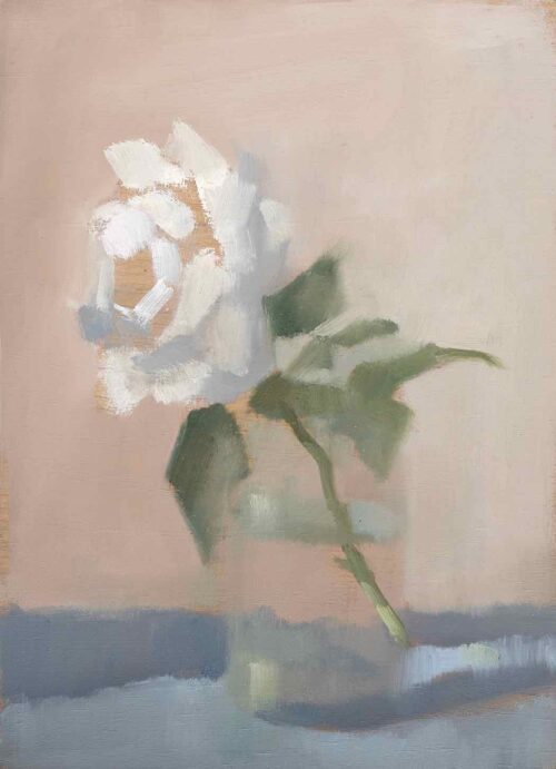 Lana Daubermann Rose 3 oil on woodflooring 20.5 x 14.5 cm $545 framed