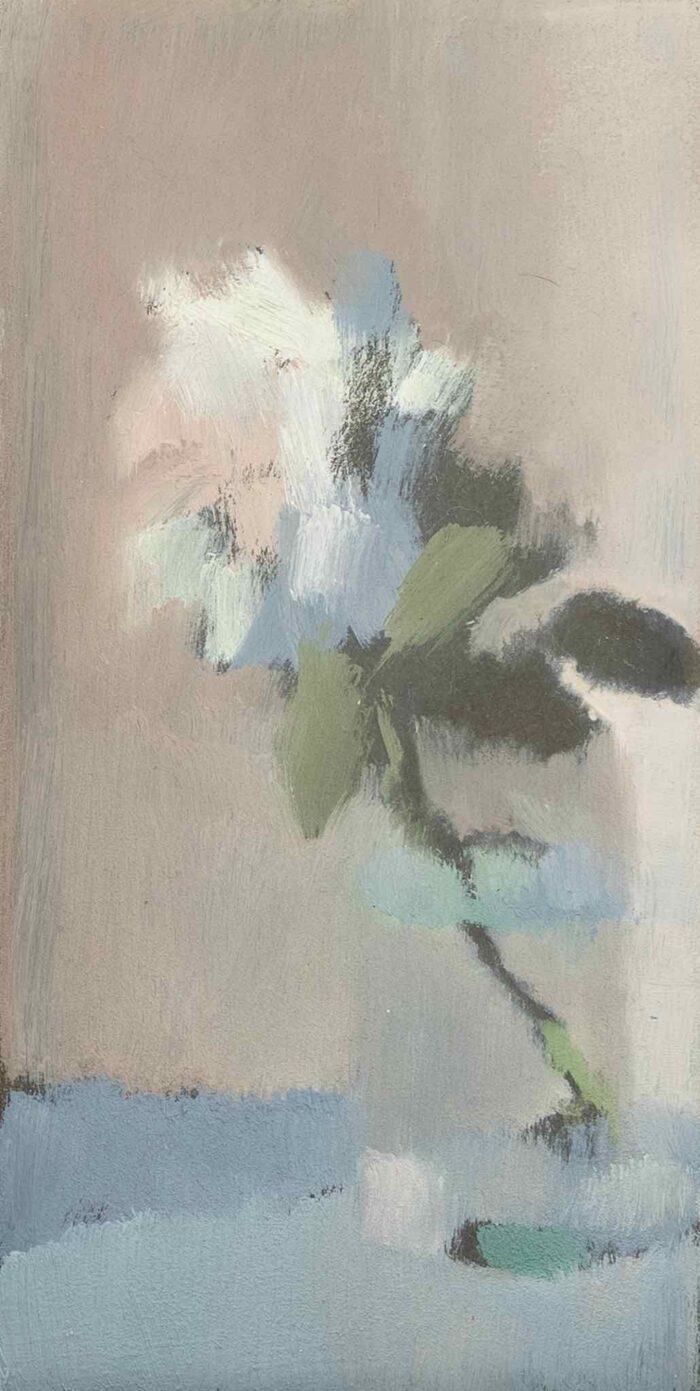 Lana Daubermann Rose oil on ceramic tile 15 x 7.5 cm $375 framed