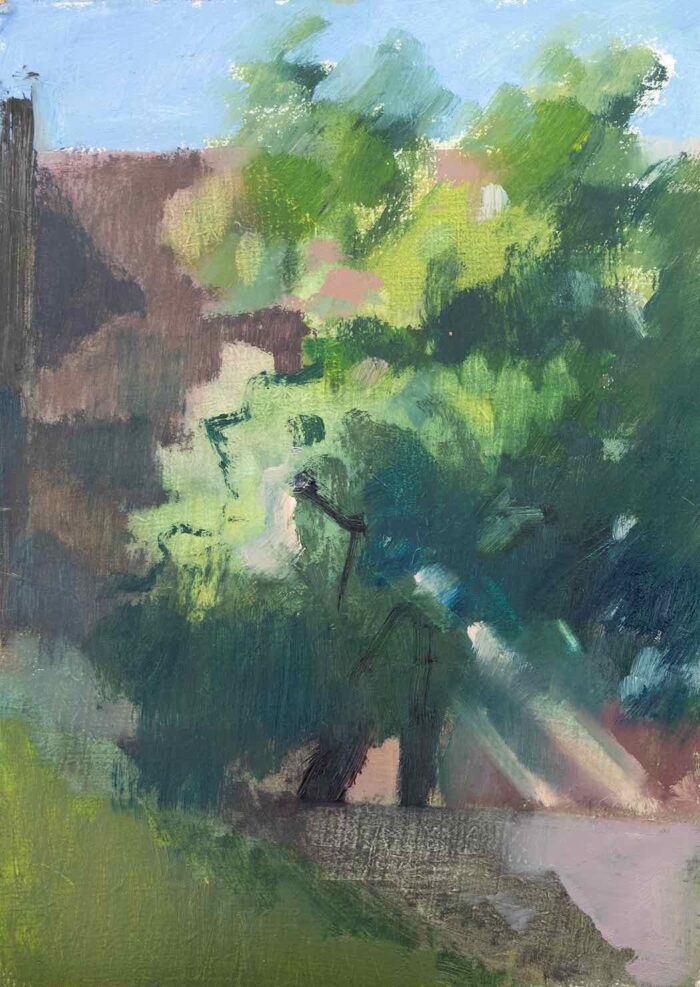 Lana Daubermann Tree Study oil on MDF 20 x 15 cm $595 framed